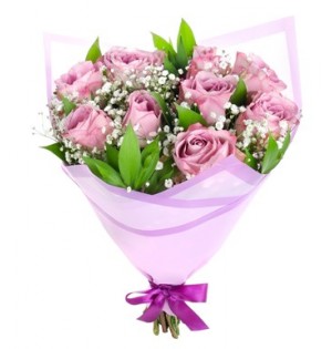 Lila Gül Buketi